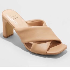 Never Worn with Tags A New Day Target Clementine Tan Padded Heeled Mules - US 11